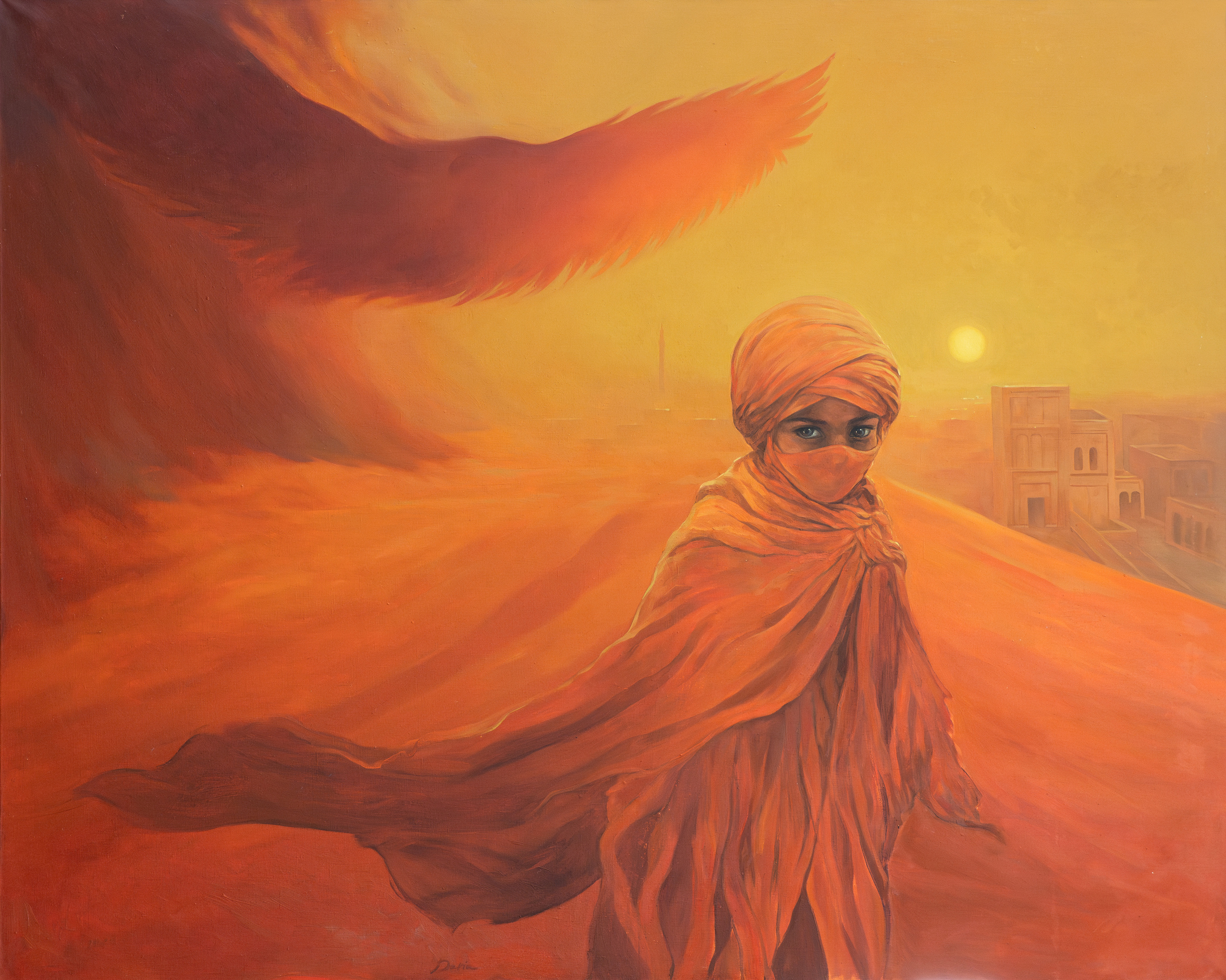 Дыхание дюны II — картина Дарьи Куриловой, холст масло 150×120 см, 2025 год, серия Краски апокалипсиса