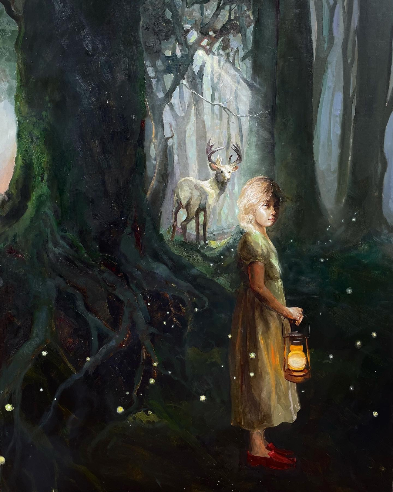 Оленья тропа — картина Дарьи Куриловой, холст масло 110×80 см, 2020 год