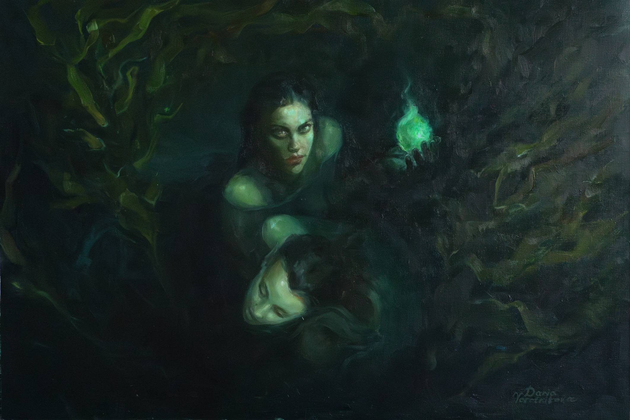 Омут — картина Дарьи Куриловой, холст масло 90×60 см, 2020 год