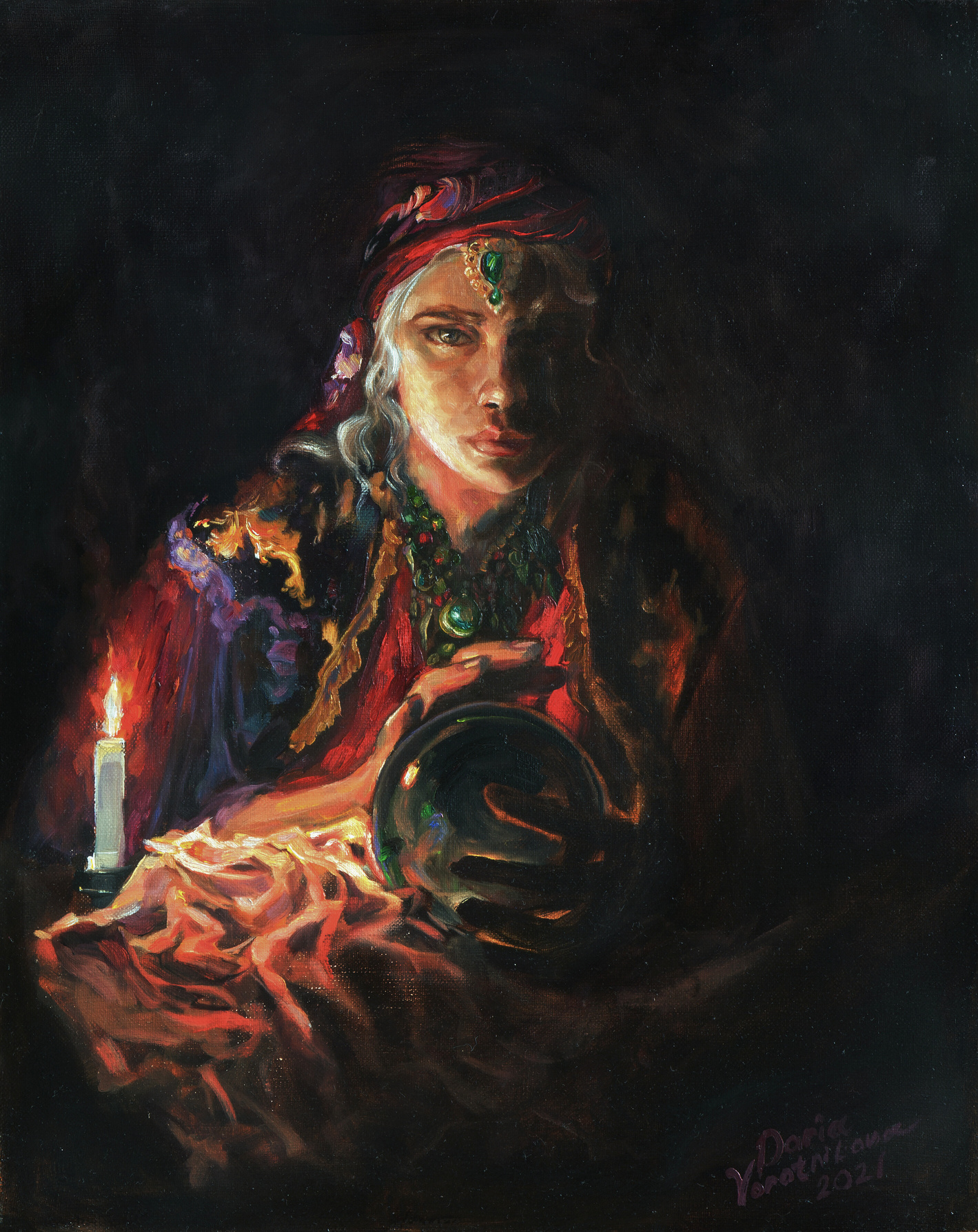 Оракул — картина Дарьи Куриловой, холст масло 40×50 см, 2020 год
