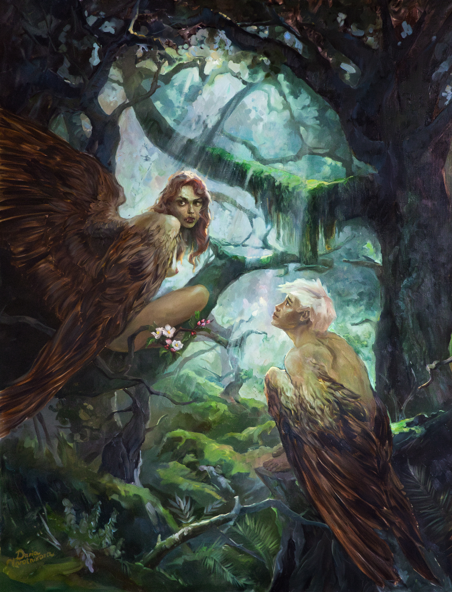 Сад Эдем — картина Дарьи Куриловой, холст масло 100×130 см, 2021 год