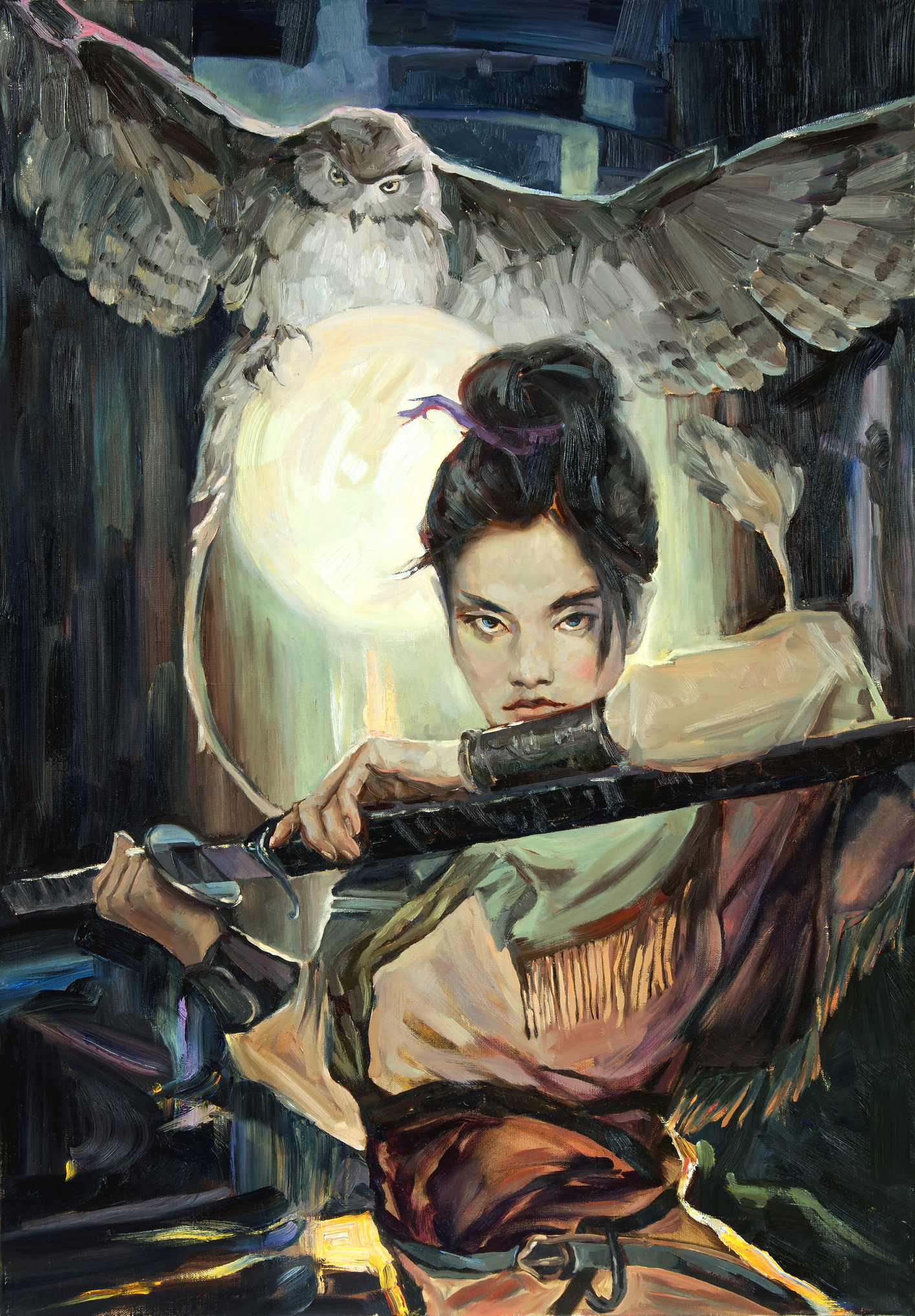 Воин света — картина Дарьи Куриловой, холст масло 70×100 см, 2020 год